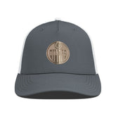 Edmonton Oilers Levelwear Signal Copper Insignia Trucker Adjustable Hat - Charcoal/White Hats
