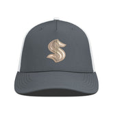 Seattle Kraken Levelwear Signal Copper Insignia Trucker Adjustable Hat - Charcoal/White Hats