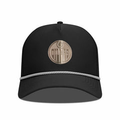 Edmonton Oilers Levelwear Gordon Copper Insignia Vented Adjustable Hat - Black Hats