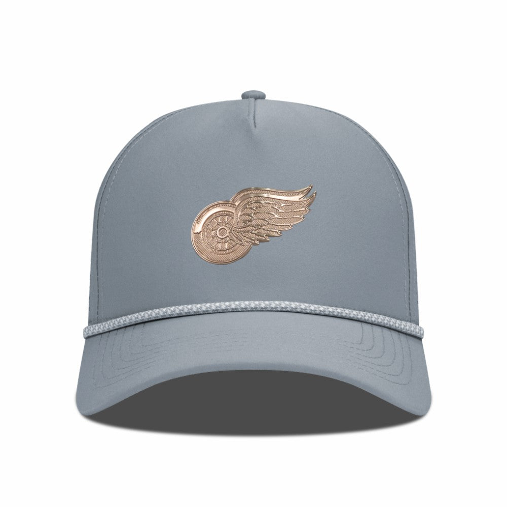 Detroit Red Wings Levelwear Gordon Copper Insignia Vented Adjustable Hat - Gray Hats