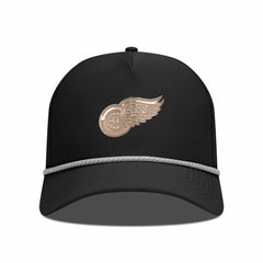 Detroit Red Wings Levelwear Gordon Copper Insignia Vented Adjustable Hat - Black Hats