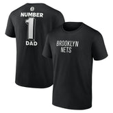Brooklyn Nets #1 Dad Jersey T-Shirt - Black sale
