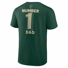 Milwaukee Bucks #1 Dad Jersey T-Shirt - Hunter Green on sale