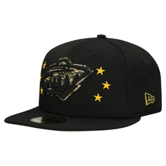 Minnesota Wild New Era Military Appreciation Digital Camo Stars 59FIFTY Fitted Hat - Black Hats