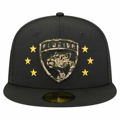 Florida Panthers New Era Military Appreciation Digital Camo Stars 59FIFTY Fitted Hat - Black Hats