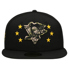 Pittsburgh Penguins New Era Military Appreciation Digital Camo Stars 59FIFTY Fitted Hat - Black Hats