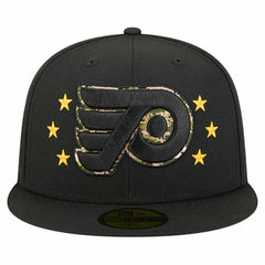 Philadelphia Flyers New Era Military Appreciation Digital Camo Stars 59FIFTY Fitted Hat - Black Hats