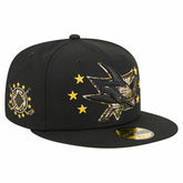 San Jose Sharks New Era Military Appreciation Digital Camo Stars 59FIFTY Fitted Hat - Black Hats