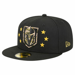 Vegas Golden Knights New Era Military Appreciation Digital Camo Stars 59FIFTY Fitted Hat - Black Hats