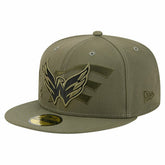 Washington Capitals New Era Military Appreciation Flag 59FIFTY Fitted Hat - Olive Hats