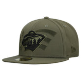 Minnesota Wild New Era Military Appreciation Flag 59FIFTY Fitted Hat - Olive Hats