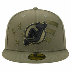 New Jersey Devils New Era Military Appreciation Flag 59FIFTY Fitted Hat - Olive Jerseys