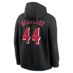 Elly De La Cruz Cincinnati Reds Player Name & Number Club Fleece Pullover Hoodie Black