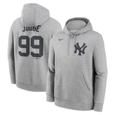 Aaron Judge New York Yankees Player Name & Number Club Fleece Pullover Hoodie Heather Gray