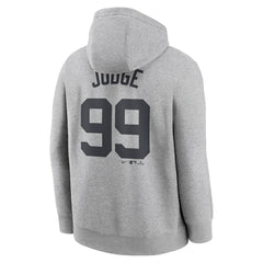 Aaron Judge New York Yankees Player Name & Number Club Fleece Pullover Hoodie Heather Gray