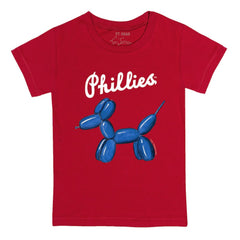 Philadelphia Phillies Tiny Turnip Youth Balloon Dog T-Shirt Red