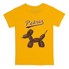 San Diego Padres Tiny Turnip Youth Balloon Dog T-Shirt Gold