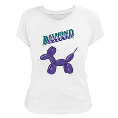 Arizona Diamondbacks Tiny Turnip Women's Balloon Dog T-Shirt White