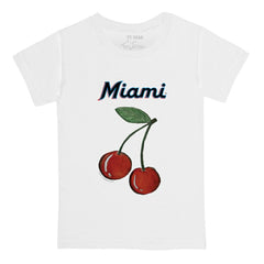 Miami Marlins Tiny Turnip Youth Cherries T-Shirt White