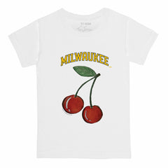 Milwaukee Brewers Tiny Turnip Youth Cherries T-Shirt White