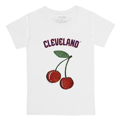 Cleveland Guardians Tiny Turnip Youth Cherries T-Shirt White
