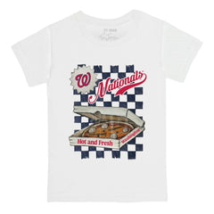 Washington Nationals Tiny Turnip Youth Pizza T-Shirt White