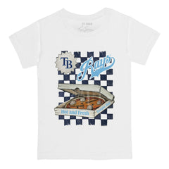 Tampa Bay Rays Tiny Turnip Youth Pizza T-Shirt White