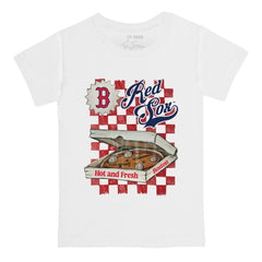 Boston Red Sox Tiny Turnip Youth Pizza T-Shirt White