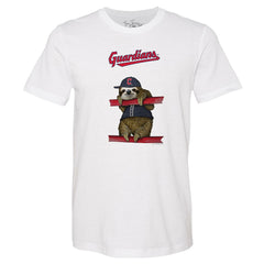 Cleveland Guardians Tiny Turnip Unisex Sloth T-Shirt White