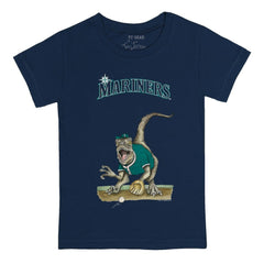 Seattle Mariners Tiny Turnip Youth Velociraptor T-Shirt Navy