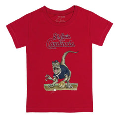 St. Louis Cardinals Tiny Turnip Youth Velociraptor T-Shirt Red