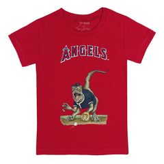 Los Angeles Angels Tiny Turnip Youth Velociraptor T-Shirt Red