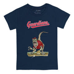 Cleveland Guardians Tiny Turnip Youth Velociraptor T-Shirt Navy