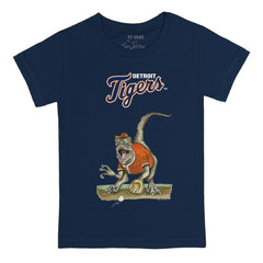 Detroit Tigers Tiny Turnip Youth Velociraptor T-Shirt Navy