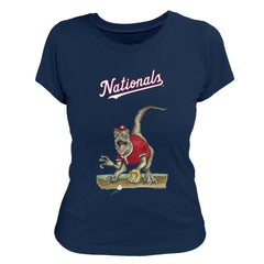 Washington Nationals Tiny Turnip Women's Velociraptor T-Shirt Navy
