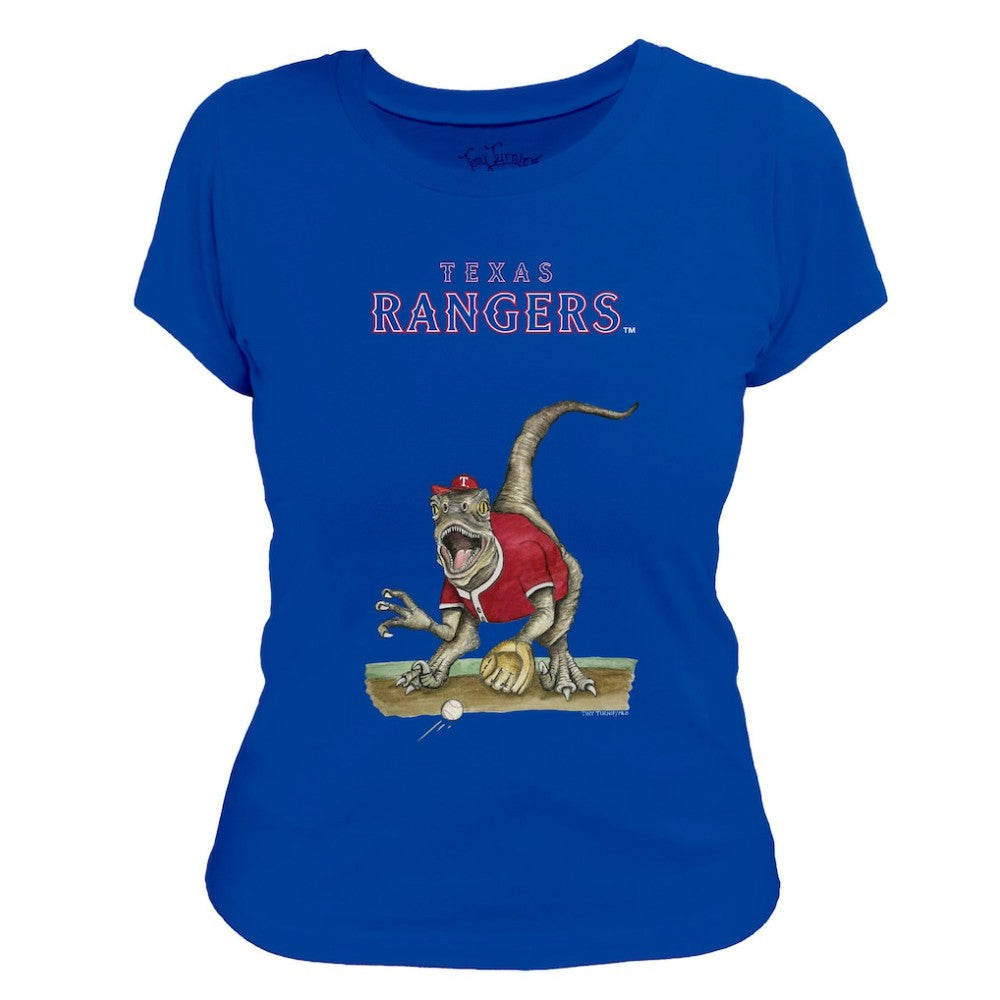 Texas Rangers Tiny Turnip Women's Velociraptor T-Shirt Royal