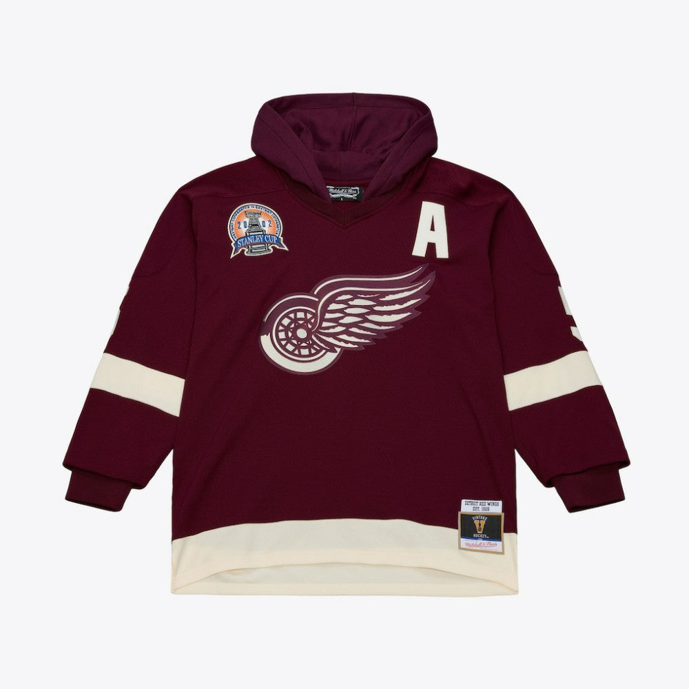 Detroit Red Wings Mitchell & Ness x Just Don Jersey Hoodie - Crimson Jerseys