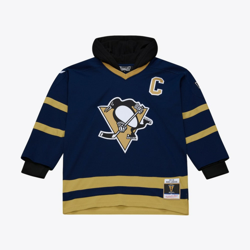Pittsburgh Penguins Mitchell & Ness x Just Don Jersey Hoodie - Navy Jerseys