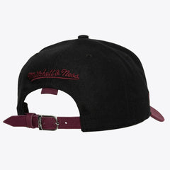 Detroit Red Wings Mitchell & Ness x Just Don Wave Script Pro Strapback Hat - Black/Maroon Hats