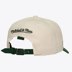 Toronto Maple Leafs Mitchell & Ness x Just Don Wave Script Pro Strapback Hat - Cream/Green Hats