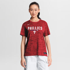 Philadelphia Phillies Women's Authentic Collection Velocity Dri-FIT T-Shirt Red