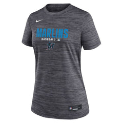 Miami Marlins Women's Authentic Collection Velocity Dri-FIT T-Shirt Black