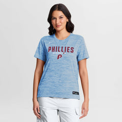 Philadelphia Phillies Women's Authentic Collection Alternate Logo Velocity Dri-FIT T-Shirt Light Blue