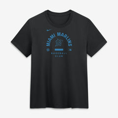 Miami Marlins Women's Authentic Collection Early Work Tri-Blend Dri-FIT T-Shirt Black