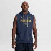 Milwaukee Brewers Authentic Collection Standard Issue Dri-FIT Sleeveless Hoodie Navy