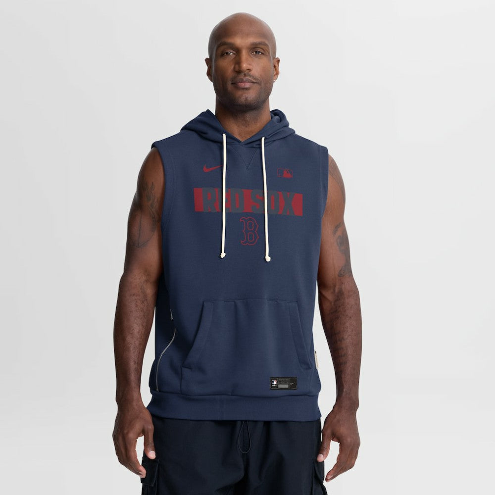 Boston Red Sox Authentic Collection Standard Issue Dri-FIT Sleeveless Hoodie Navy