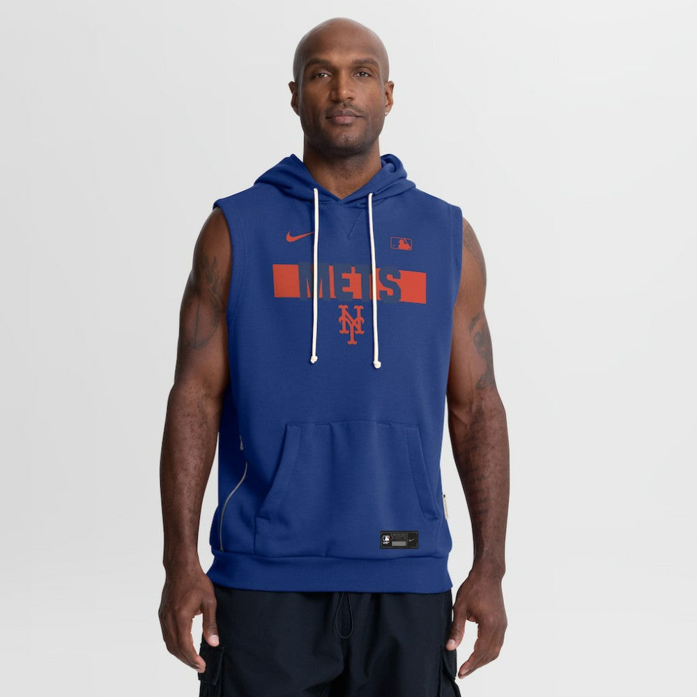 New York Mets Authentic Collection Standard Issue Dri-FIT Sleeveless Hoodie Royal