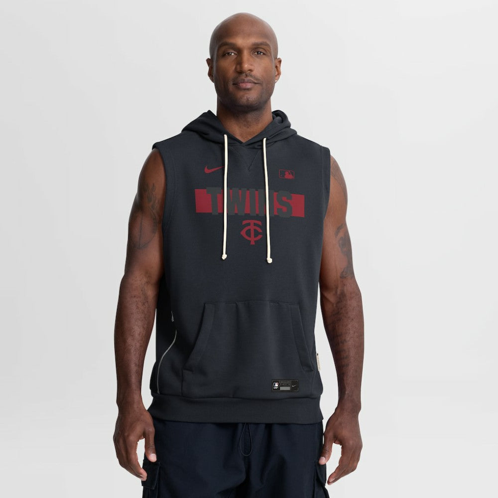 Minnesota Twins Authentic Collection Standard Issue Dri-FIT Sleeveless Hoodie Navy