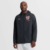 Washington Nationals Authentic Collection Raglan Therma-FIT Full-Zip Hooded Jacket Navy