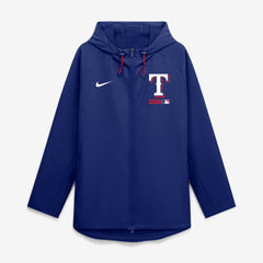 Texas Rangers Authentic Collection Raglan Therma-FIT Full-Zip Hooded Jacket Royal